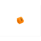 Cembre - Repère manuel à clipser type SM-12 4 à 6 mm² "3" orange