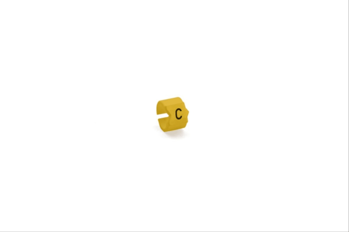 Cembre - Repère manuel à clipser type SM-17 25 à 35 mm² "C" jaune