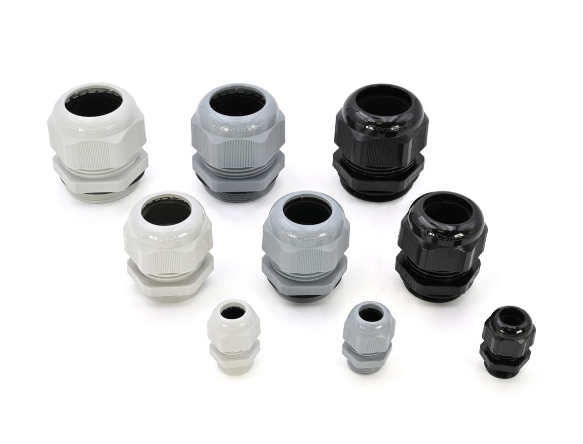 Cembre - Presse-étoupe passage élargi en polyamide IP68 ISO 20 gris (RAL 7035)