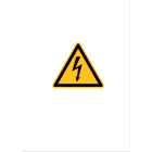 Cembre - Etiquette signalétique triangulaire éclair 150 mm