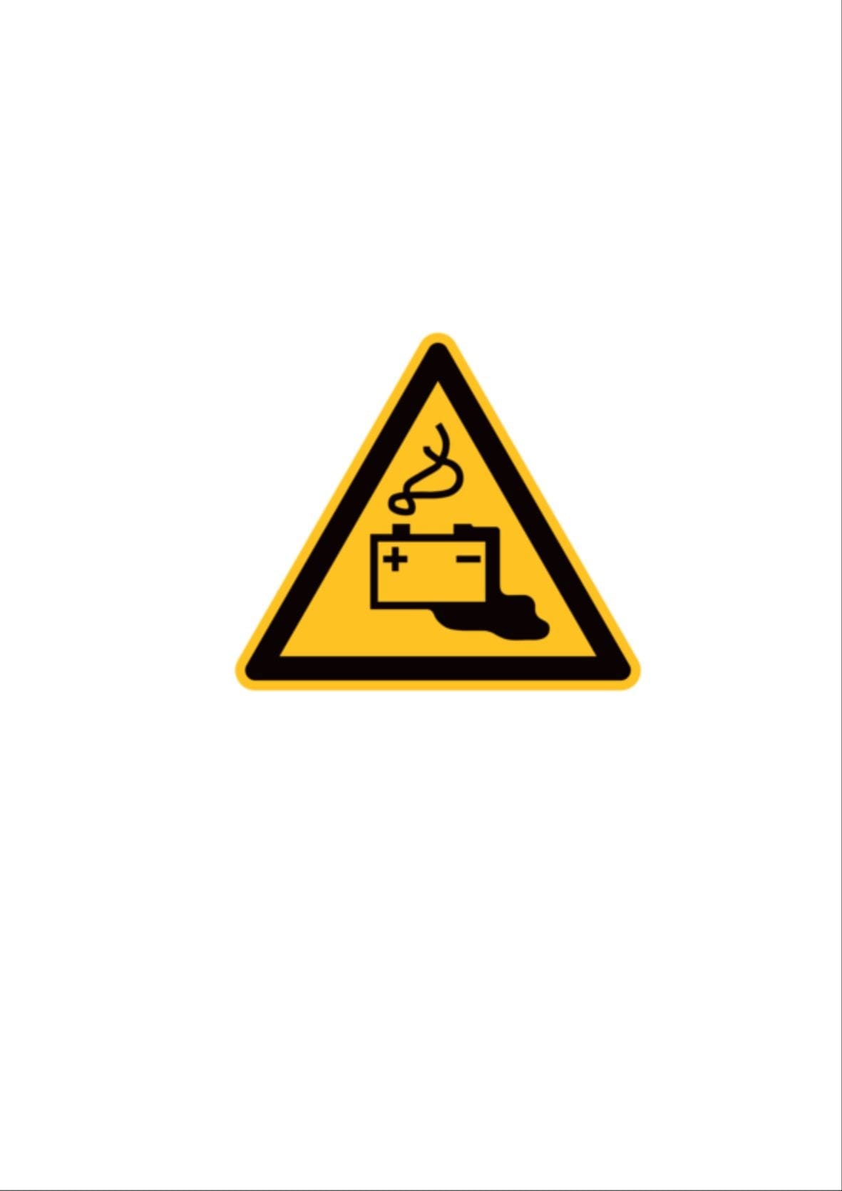 Cembre - Etiquette signalétique triangulaire batterie 25 mm