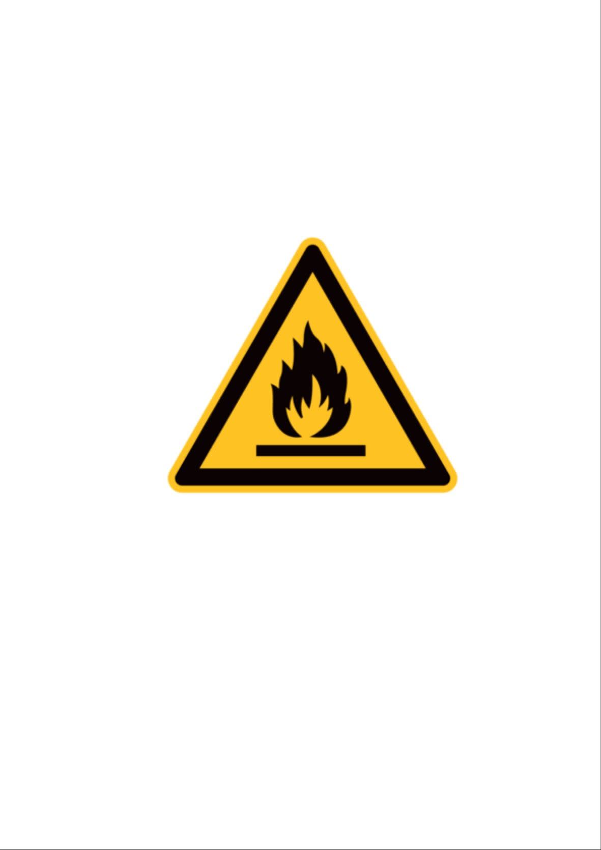 Cembre - Etiquette signalétique triangulaire matière inflammable 100 mm