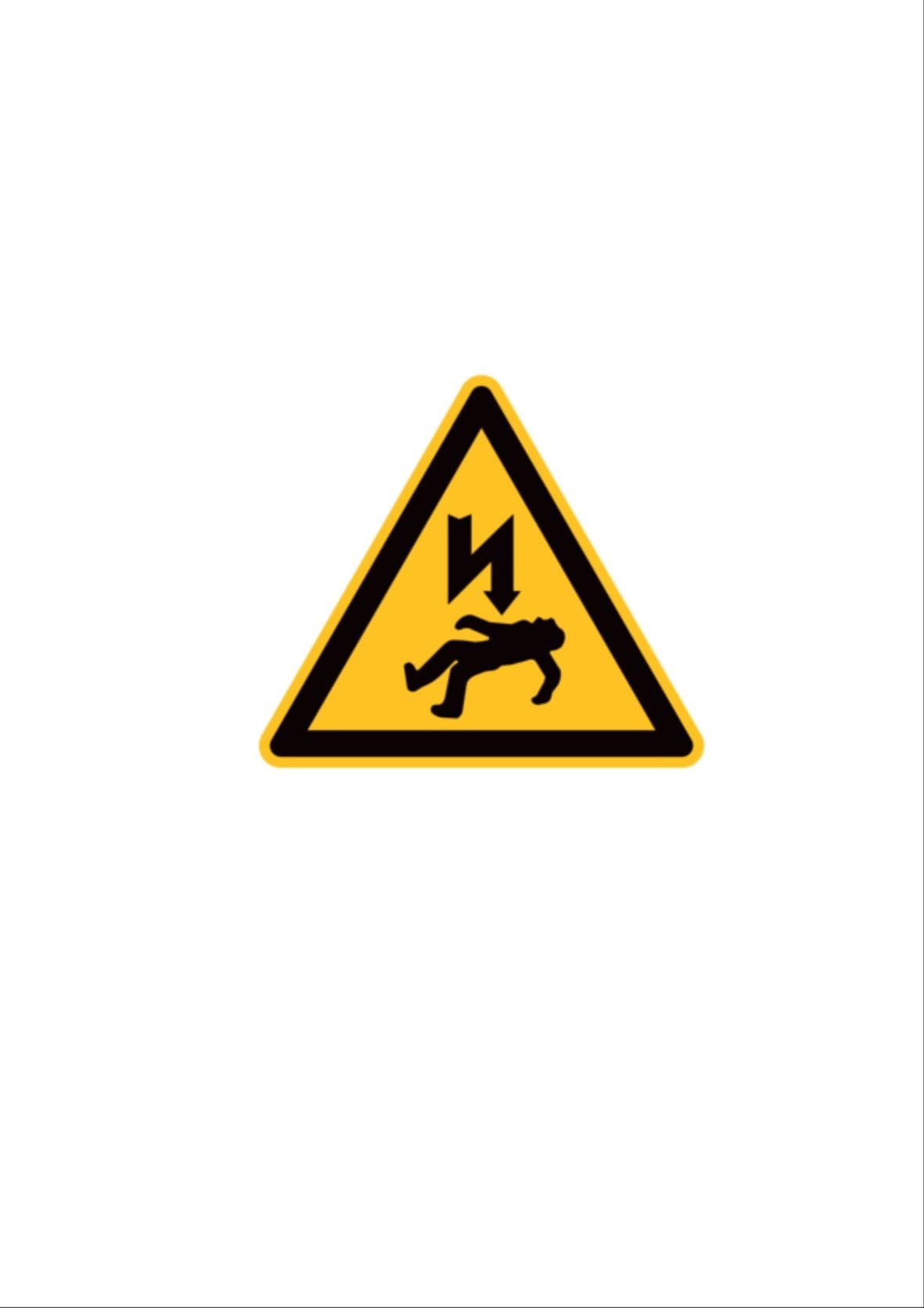 Cembre - Etiquette signalétique triangulaire homme foudroyé 100 mm