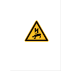 Cembre - Etiquette signalétique triangulaire homme foudroyé 100 mm
