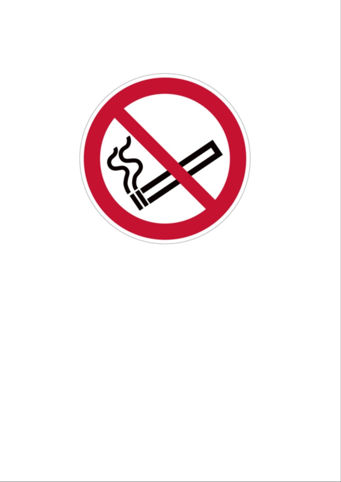 Cembre - Etiquette signalétique ronde interdit de fumer Diam. 100 mm