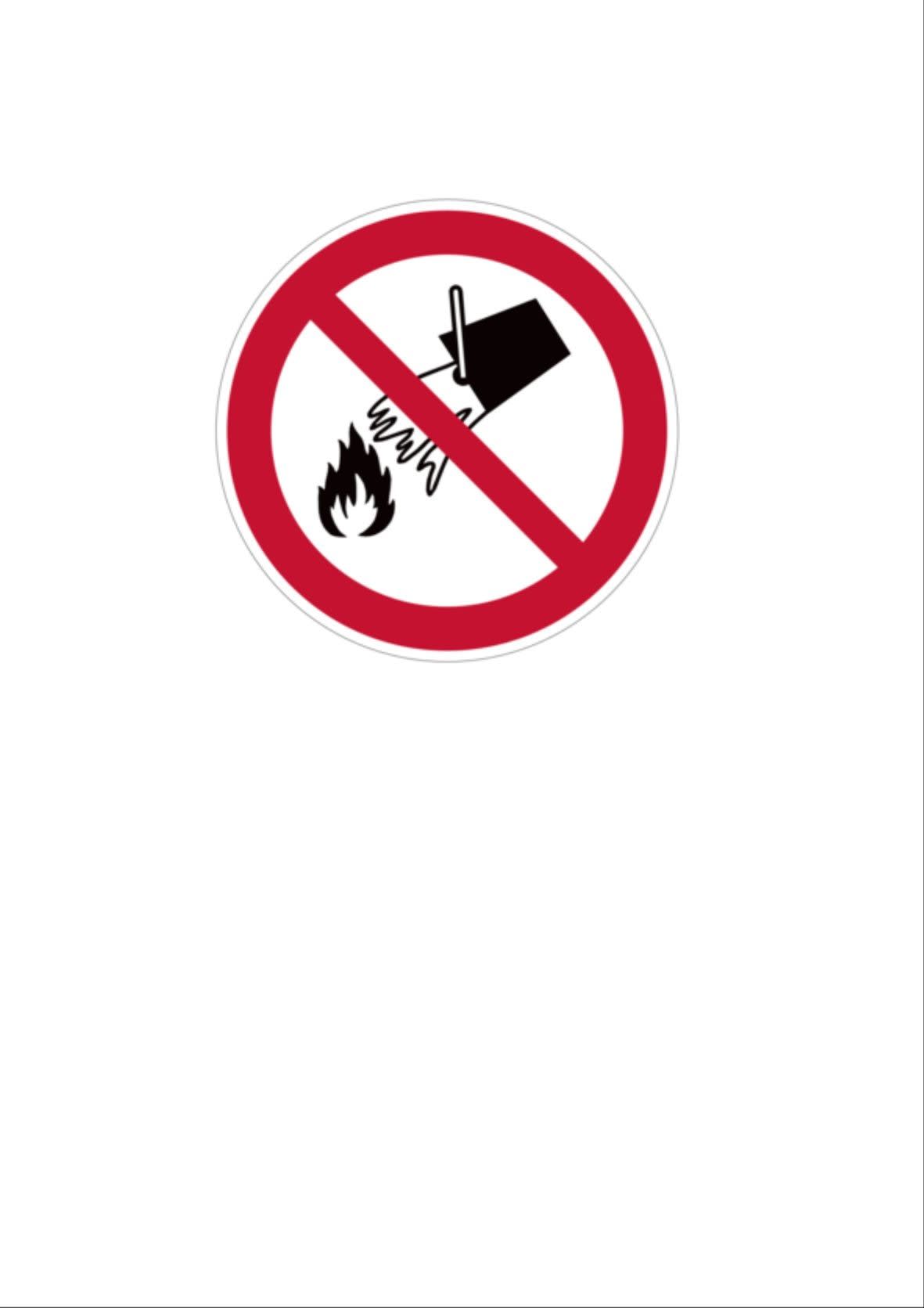 Cembre - Etiquette signalétique ronde interdit d'éteindre avec de l'eau Diam. 25 mm