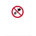Cembre - Etiquette signalétique ronde interdit d'éteindre avec de l'eau Diam. 100 mm