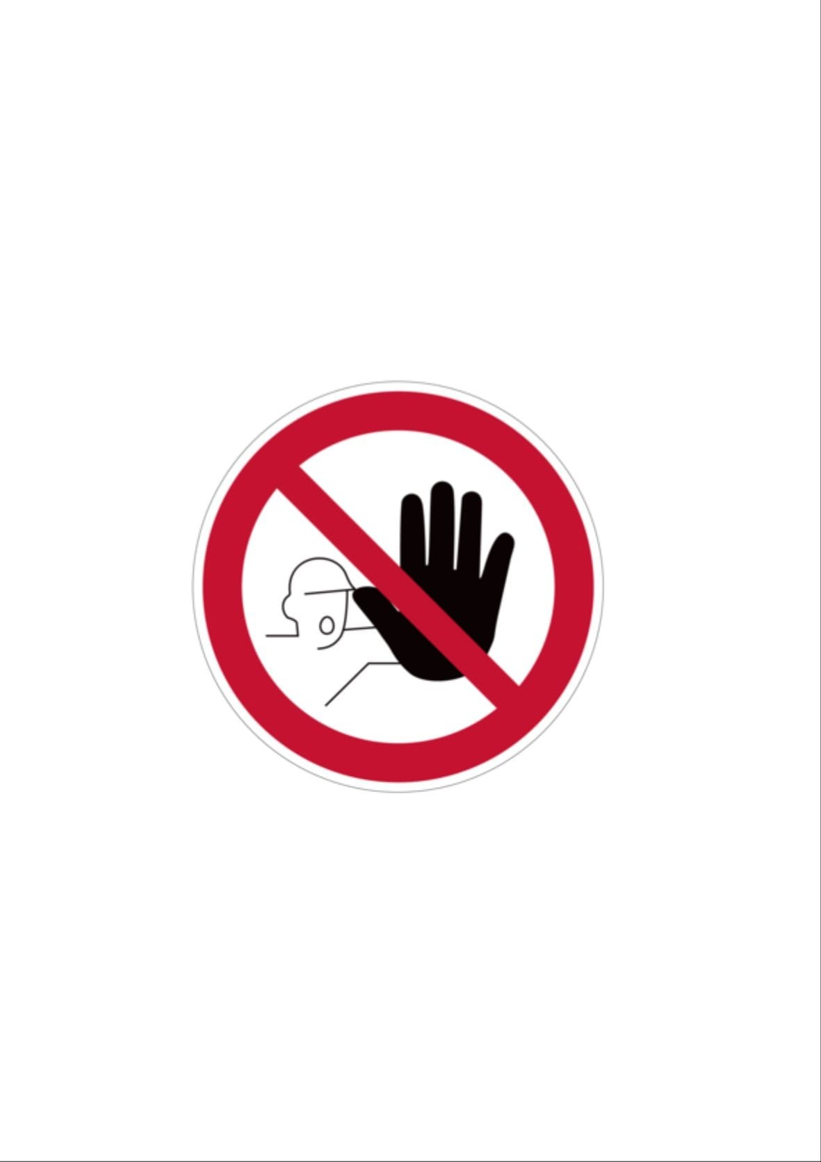 Cembre - Etiquette signalétique ronde accès interdit Diam. 50 mm