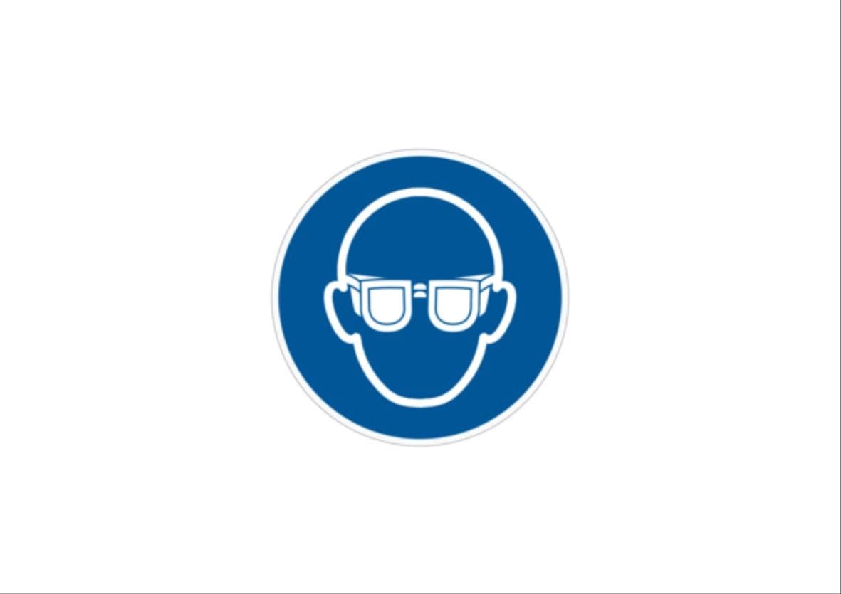 Cembre - Etiquette signalétique ronde porter des lunettes Diam. 100 mm