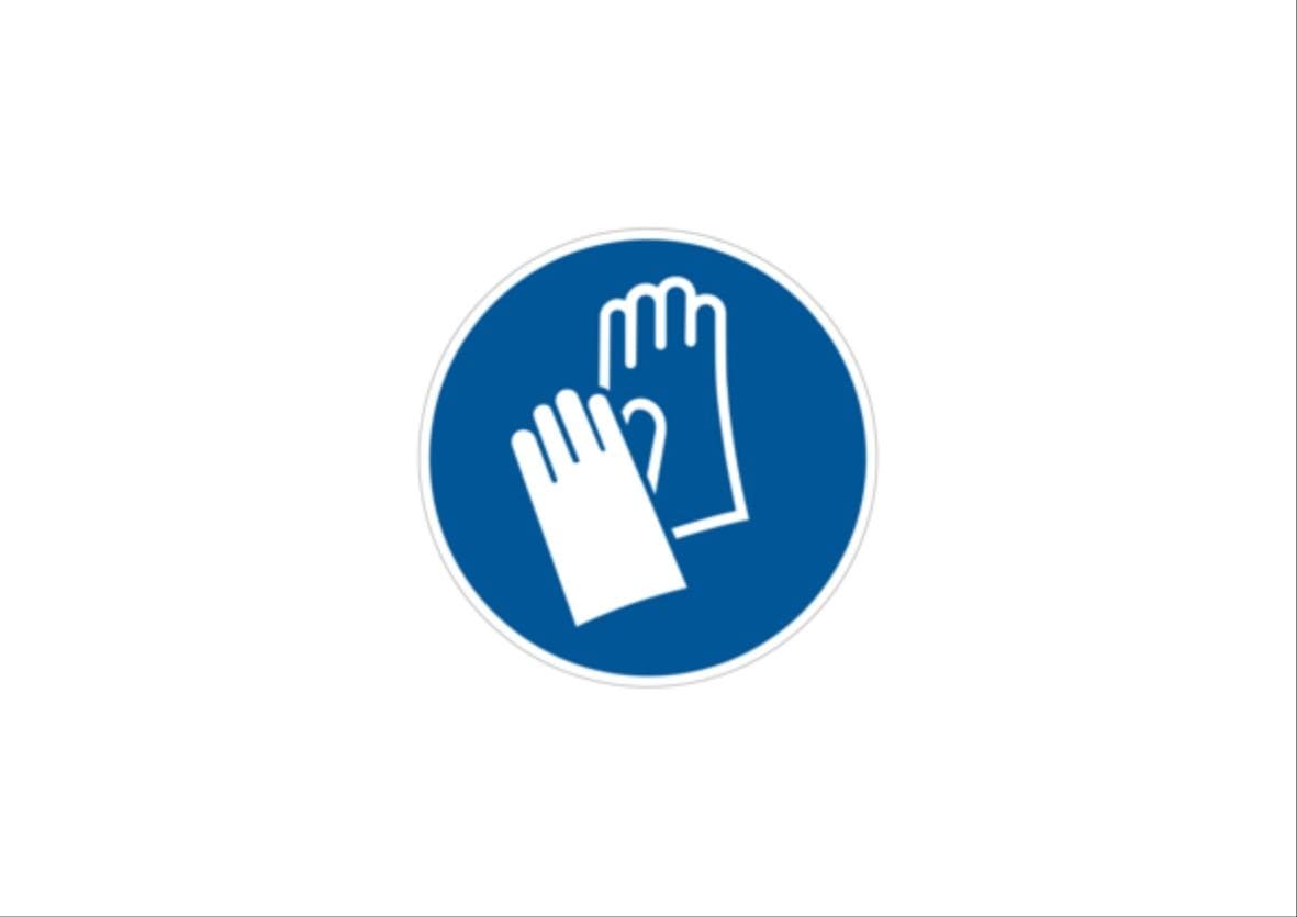 Cembre - Etiquette signalétique ronde porter des gants Diam. 100 mm