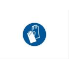 Cembre - Etiquette signalétique ronde porter des gants Diam. 100 mm
