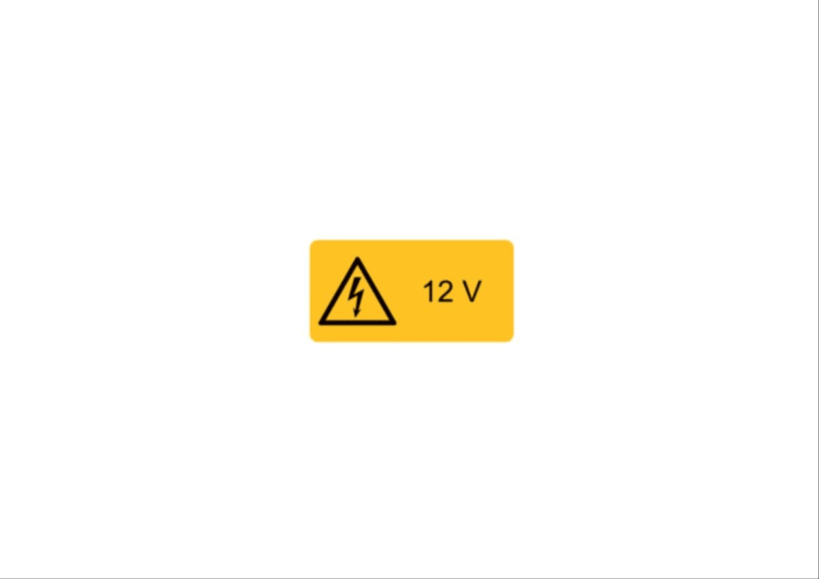 Cembre - Etiquette signalétique WST-LSY 2453HT005 (37X74)