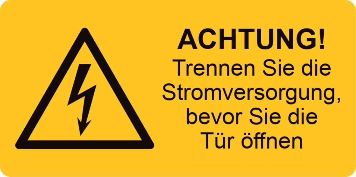 Cembre - Etiquette signalétique rectangulaire éclair 74 x 37 mm