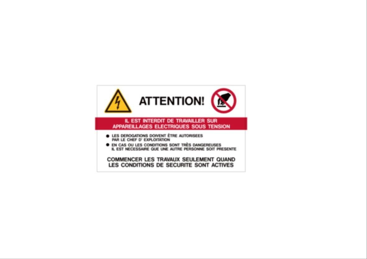 Cembre - Etiquette signalétique rectangulaire 70 x 120 mm