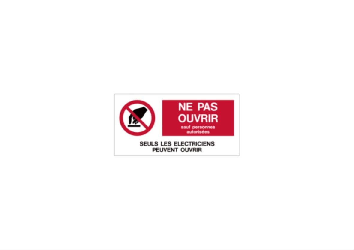 Cembre - Etiquette signalétique rectangulaire 52 x 105 mm