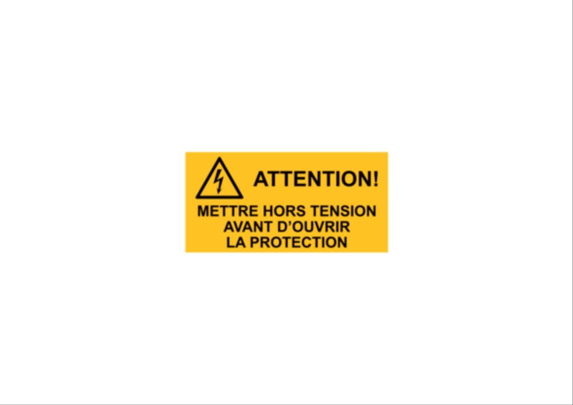 Cembre - Etiquette signalétique rectangulaire 52 x 105 mm