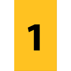 Cembre - Etiquettes de repérage type ANL 15 x 10 mm "1"