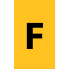 Cembre - Etiquettes de repérage type ANL 15 x 10 mm "F"