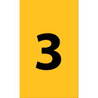 Cembre - Etiquettes de repérage type ANL 19 x 14 mm "3"