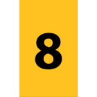 Cembre - Etiquettes de repérage type ANL 38 x 22 mm "8"