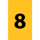 Cembre - Etiquettes de repérage type ANL 38 x 22 mm "8"