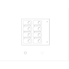 Cembre - Repère pré-percé type MG-DOG 19 x 38 mm blanc