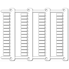 Cembre - Repère pour bornes MG-CPM-05 5 x 10 mm blanc