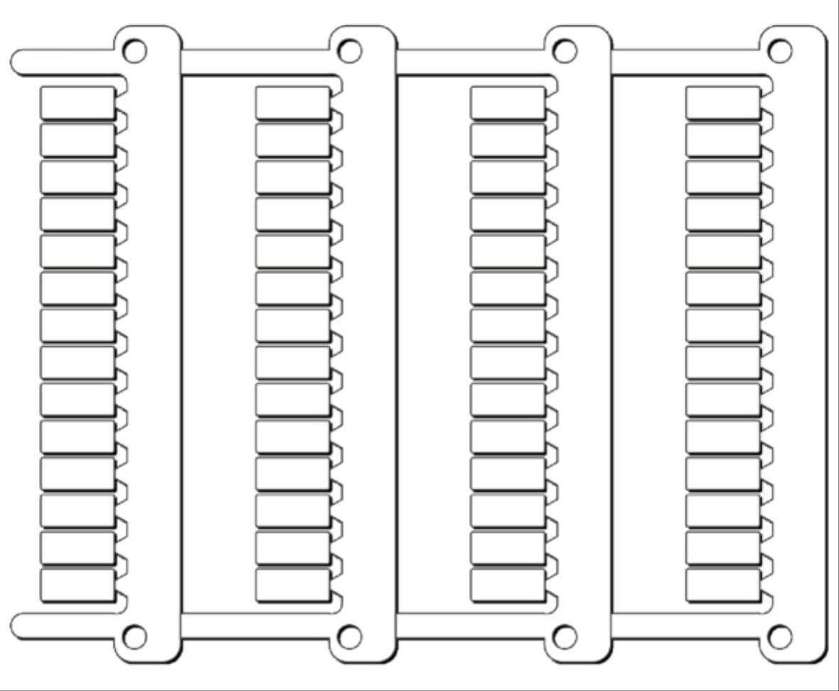 Cembre - Repère pour bornes MG-CPM-05 5 x 10 mm blanc