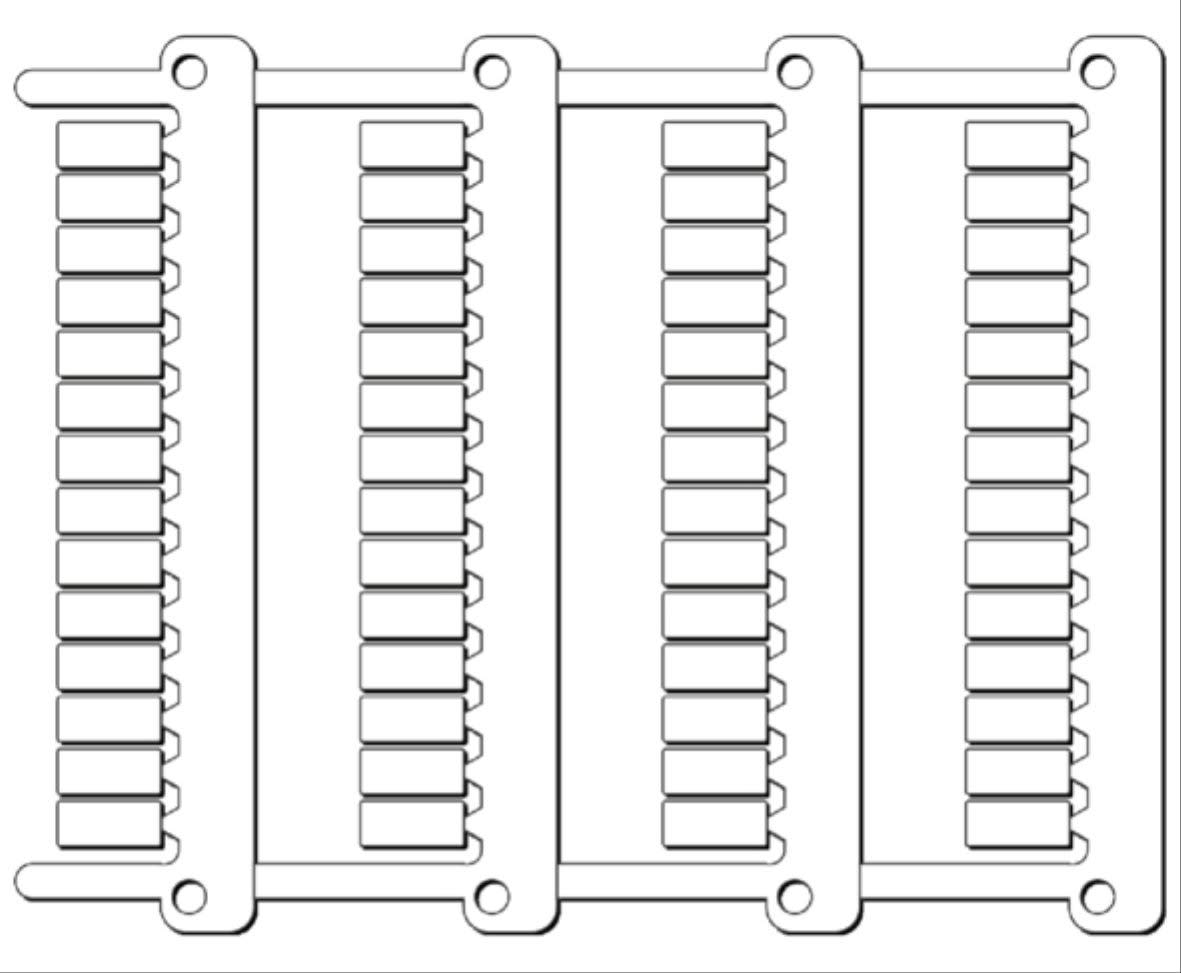 Cembre - Repère pour bornes MG-CPM-05 5 x 10 mm blanc