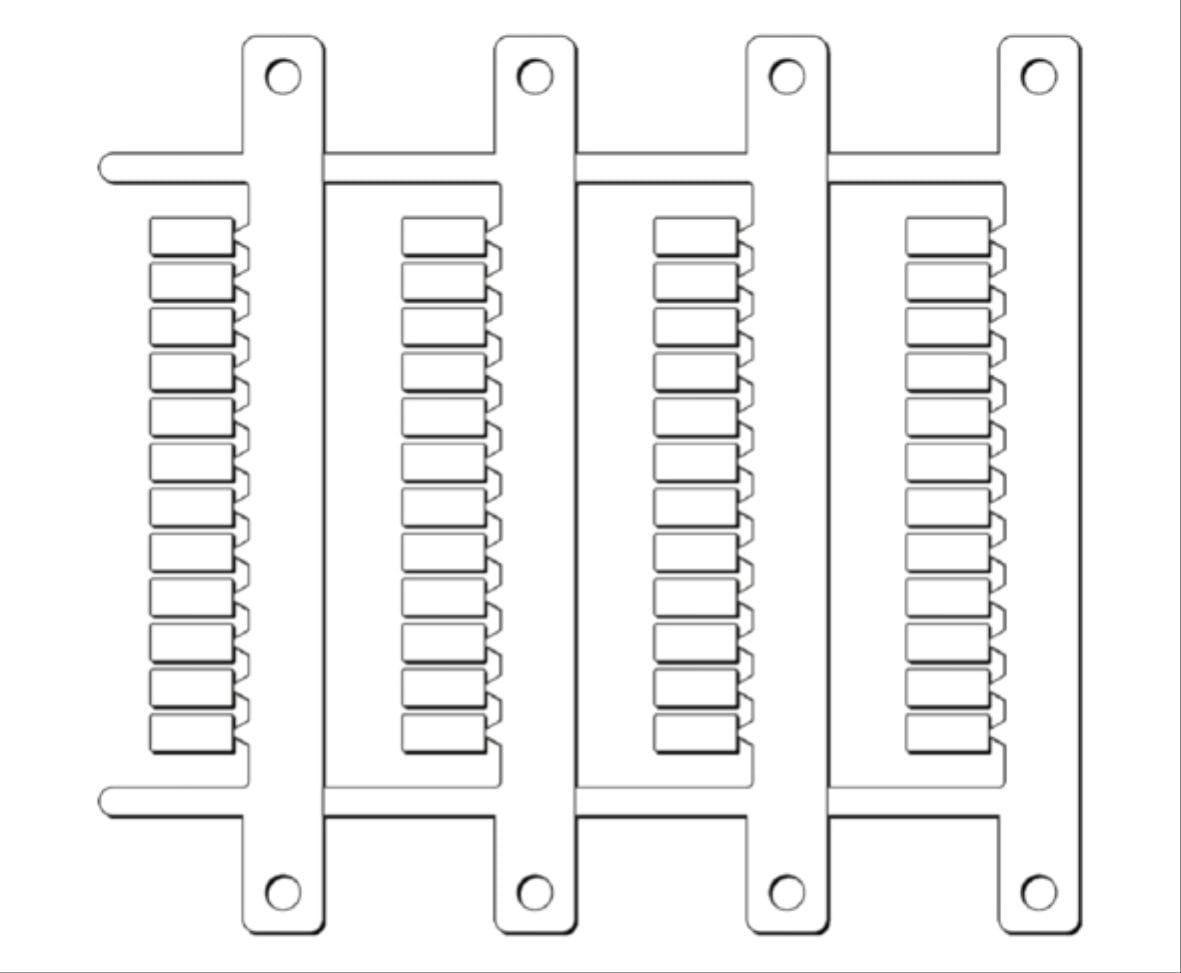Cembre - Repère pour bornes Phoenix contact type MG-CPM-07 5 x 10 mm blanc