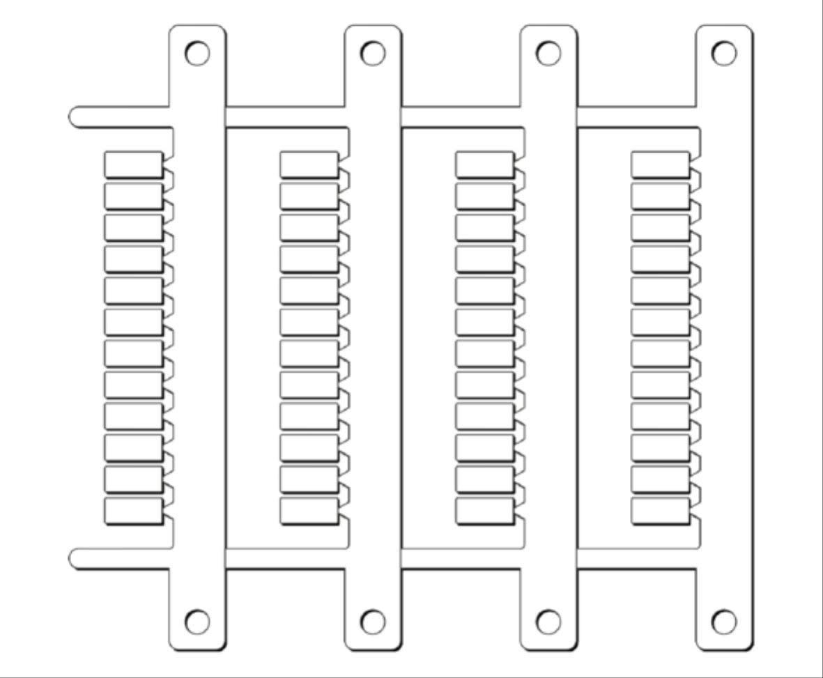 Cembre - Repère pour bornes Phoenix contact type MG-CPM-07 5 x 10 mm blanc