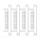 Cembre - Repère pour bornes Phoenix contact type MG-CPM-07 5 x 10 mm blanc