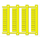 Cembre - Repère pour bornes entrelec SNK type MG-CPM-13 6 x 12 mm jaune
