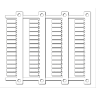 Cembre - Repère pour bornes entrelec SNK type MG-CPM-13 5 x 12 mm blanc