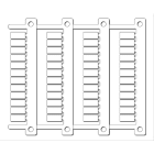 Cembre - Repère pour bornes entrelec SNK type MG-CPM-13 6 x 12 mm blanc