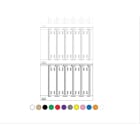 Cembre - Repère de câbles à fixation par collier type ETF-ROLL-TPU (27X40 rouge)