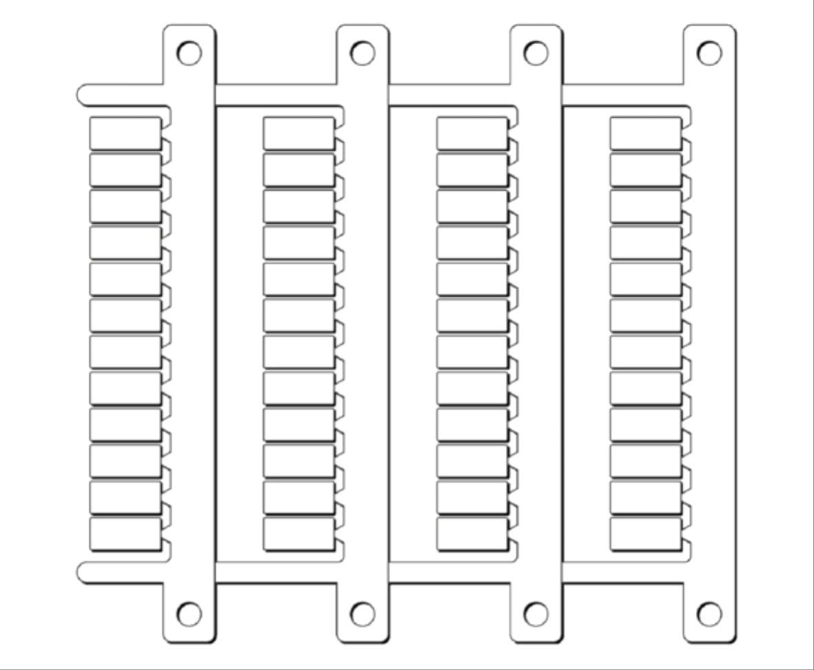 Cembre - Repère pour bornes MG-CPM-11 6 x 12 mm blanc