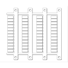 Cembre - Repère pour bornes MG-CPM-11 6 x 12 mm blanc