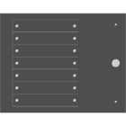 Cembre - Plaque personnalisable perforée de type MG-VRT-RH 15 x 80 mm noire