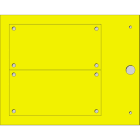 Cembre - Plaque personnalisable perforée de type MG-VRT-RH 50 x 100 mm jaune
