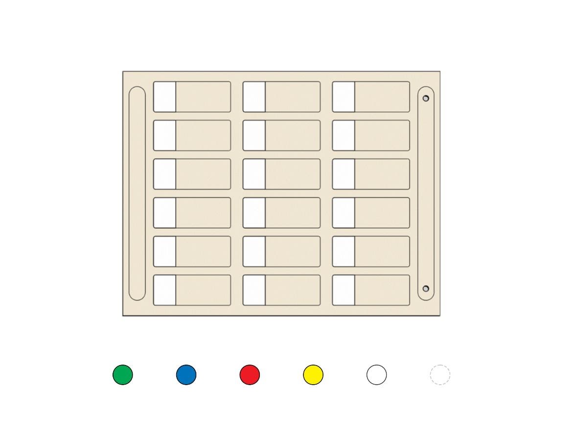 Cembre - Repère de câbles adhésifs à recouvrement MG-KMP 050 49951-023 (50X23 blanc)