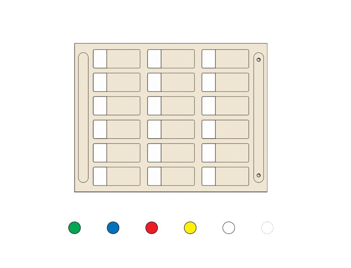 Cembre - Repère de câbles adhésifs à recouvrement MG-KMP 082 49954-050 (82X50 blanc)