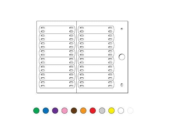Cembre - Repère de câbles polyolefin à fixation par collier MG-ETF (22X26 rouge)