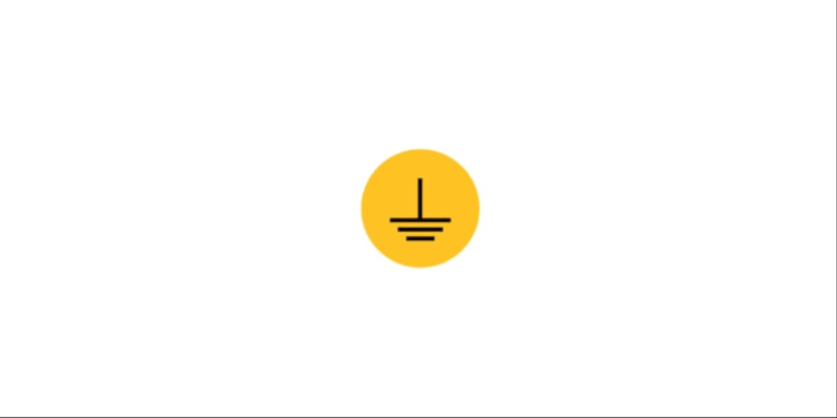 Cembre - Etiquette signalétique ronde terre jaune Diam. 25 mm