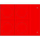 Cembre - Etiquette signalétique adhésive de type MG-SIGNS-A ronde 40 mm rouge