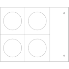 Cembre - Etiquette signalétique adhésive de type MG-SIGNS-A ronde 40 mm blanche