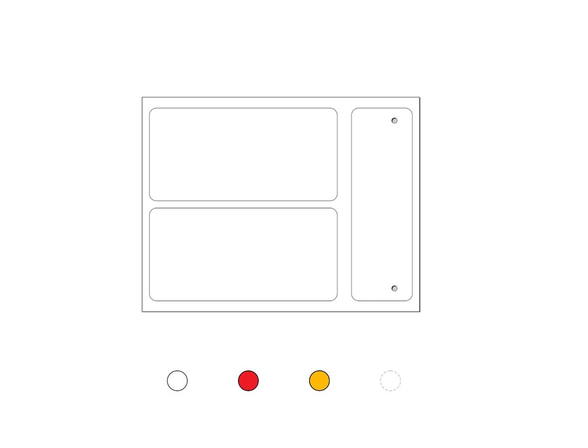 Cembre - Etiquette signalétique adhésive MG-SIGNS-VY rectangulaire 37 x 74 mm jaune