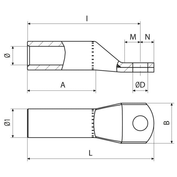 Cembre - Cosse aluminium étamé