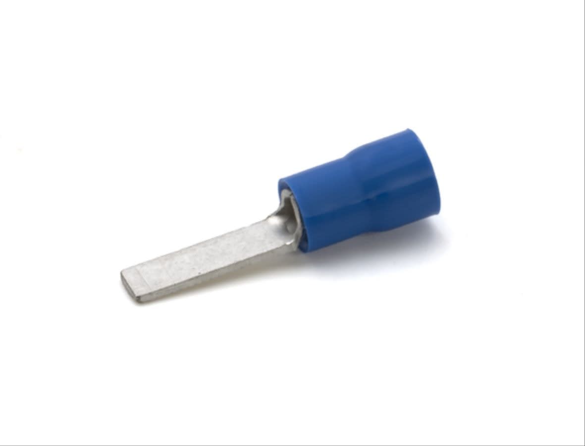 Cembre - Cosse préisolée à embout plat bleue (1,5 à 2,5 mm²) - L 10 mm