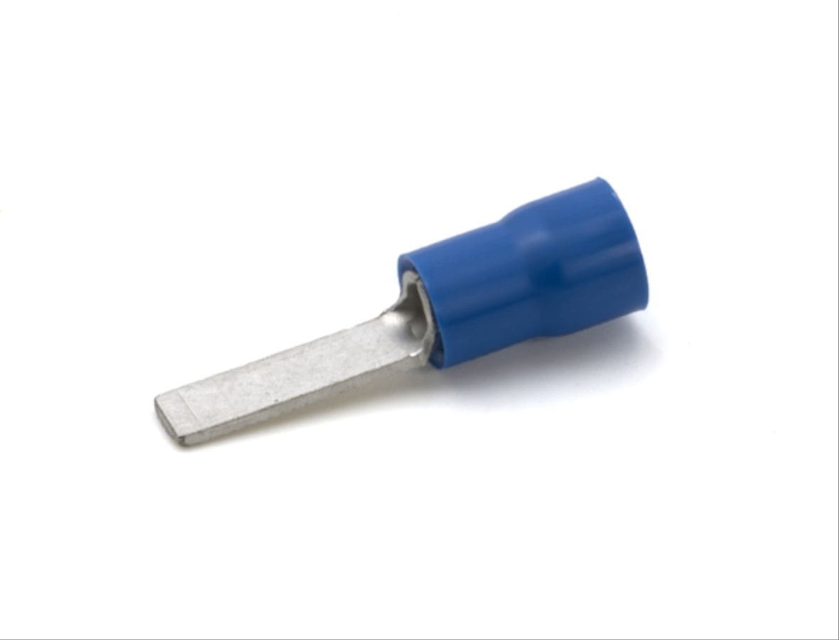 Cembre - Cosse préisolée à embout plat bleue (1,5 à 2,5 mm²) - L 12 mm